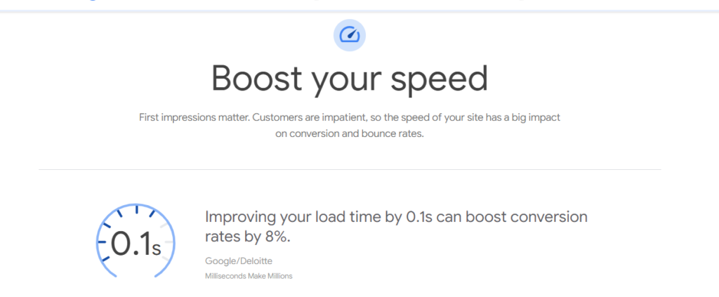 Think With google Page Speed Testing Tool
